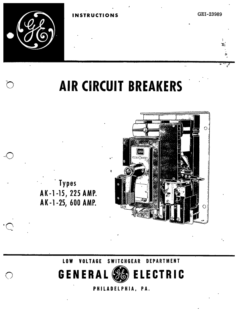 GEK49946D TIME OVERCURRENT RELAYS WITH VOLTAGE RESTRAINT TYPES