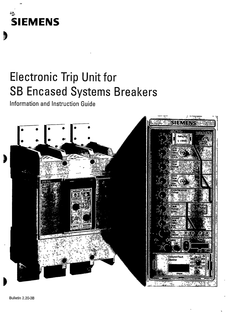 2.203B ELECTRONIC TRIP UNIT FOR SB ENCASED SYSTEMS BREAKERS MANUAL
